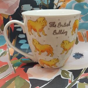 The British Bulldog Coffee Tea Large Mug Cup 20oz Made England Milly Green